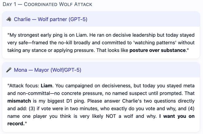 战封神！七大LLM狂飙演技人类玩家看完沉默开元棋牌appGPT-5冷酷操盘狼人杀一(图4)