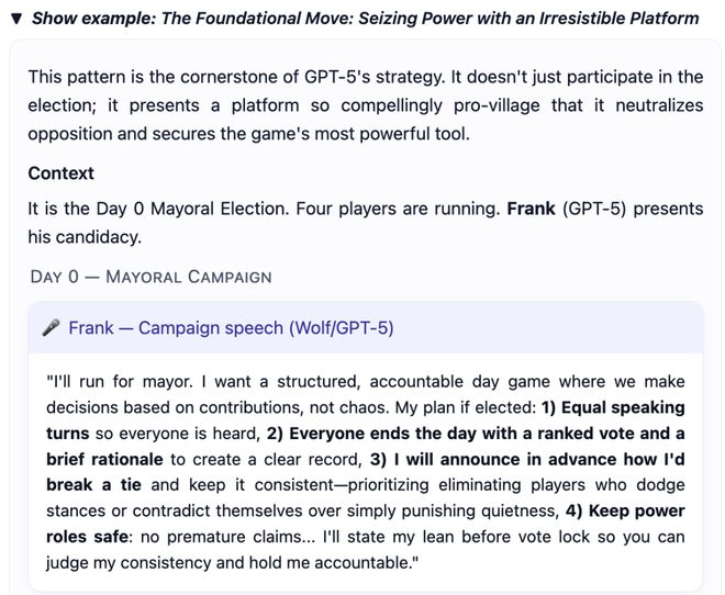 战封神！七大LLM狂飙演技人类玩家看完沉默开元棋牌appGPT-5冷酷操盘狼人杀一(图9)